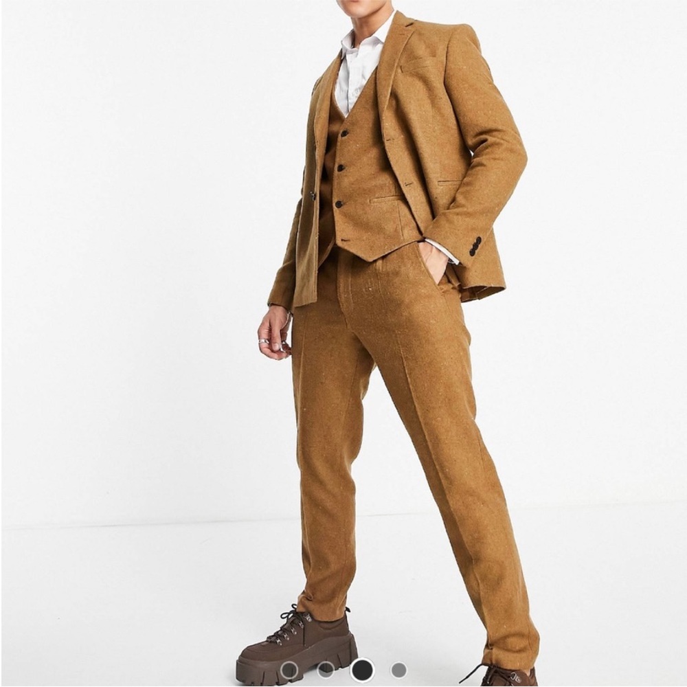 🔥 ASOS loose fit woolblend suit 2 piece jacket 40R pants 36 NWT matching set - Picture 2 of 7